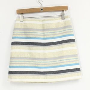 Loft Pencil Work Skirt Women sz 6 Petite Striped Straight 6P